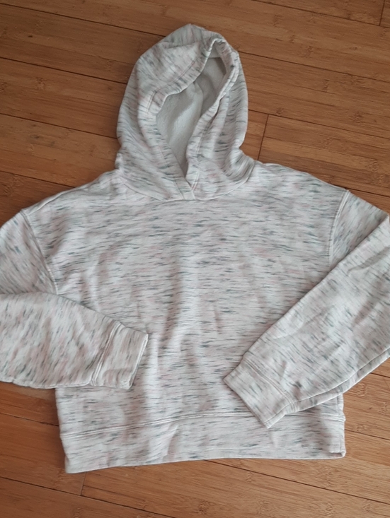 Old Navy Other - Old Navy White Hoodie with Subtle Pastel Pink And Gray. Girl's Size 14-16 XL